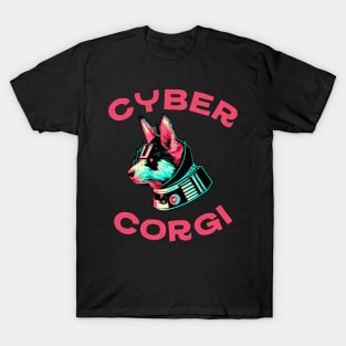 Cyber Corgi Dog Lover Welsh T-Shirt